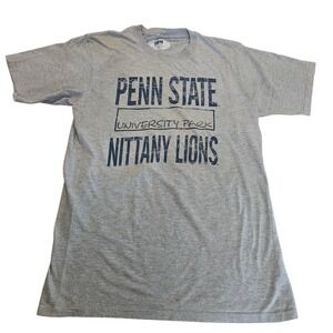 Soffe Penn State University Park Nittany Lions Mens Tshirt Gray Large Distressed